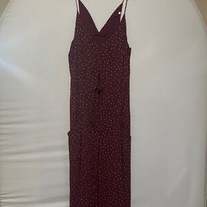 ViX Burgundy Polka Dot Jumpsuit